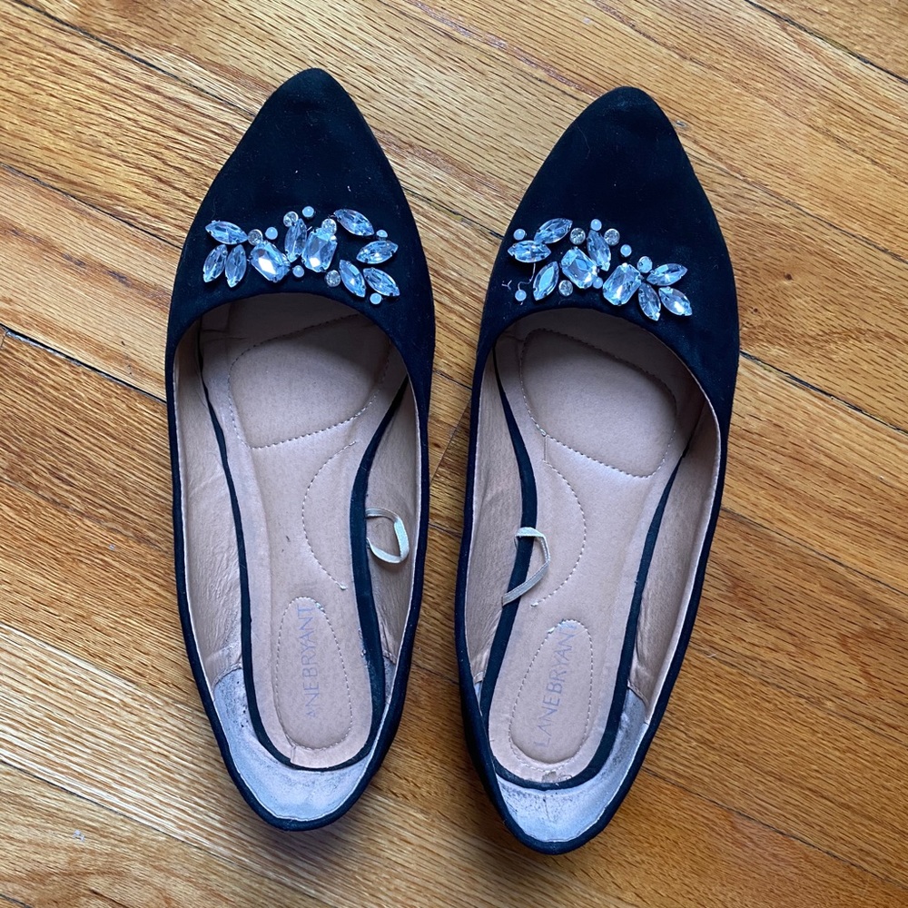 WIDE Lane Bryant Black Flats